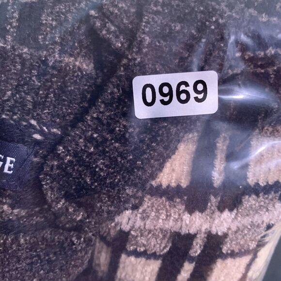 Vintage Knightsbridge Men Sweater Sz XL Gray Plaid‎ Oversized Grandpa Y2K Grunge - Picture 11 of 11